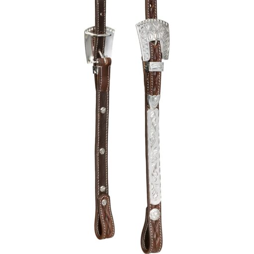 Silver Royal Double Ear Headstall with Diamond Tooling 18 Silver Royal Double Ear Headstall with Diamond Tooling - Image 7
