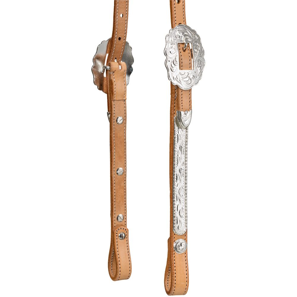 Silver Royal Double Ear Headstall with Raised Edge 8 Silver Royal Double Ear Headstall with Raised Edge - Image 6