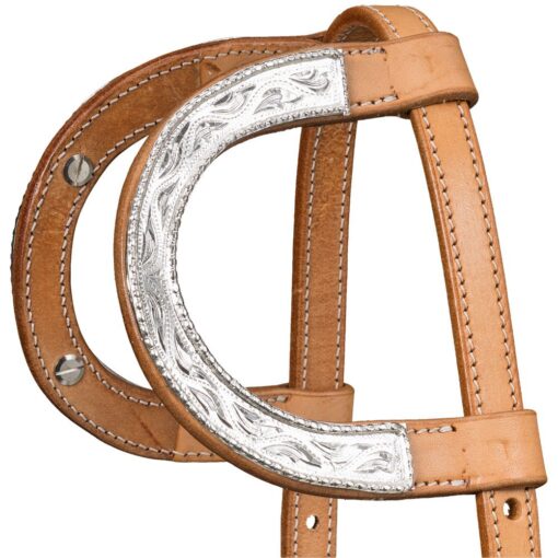 Silver Royal Double Ear Headstall with Raised Edge 20 18 6599 31b 167ovumytygc49jt