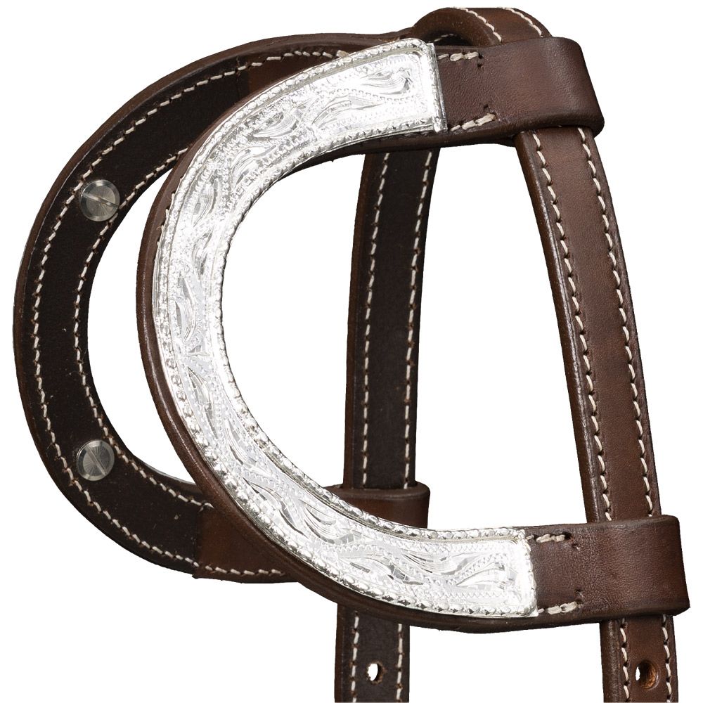 Silver Royal Double Ear Headstall with Raised Edge 12 Silver Royal Double Ear Headstall with Raised Edge - Image 10