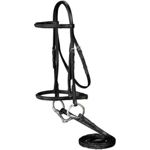 Equitare Synthetic Leather Snaffle Bridle - Image 2