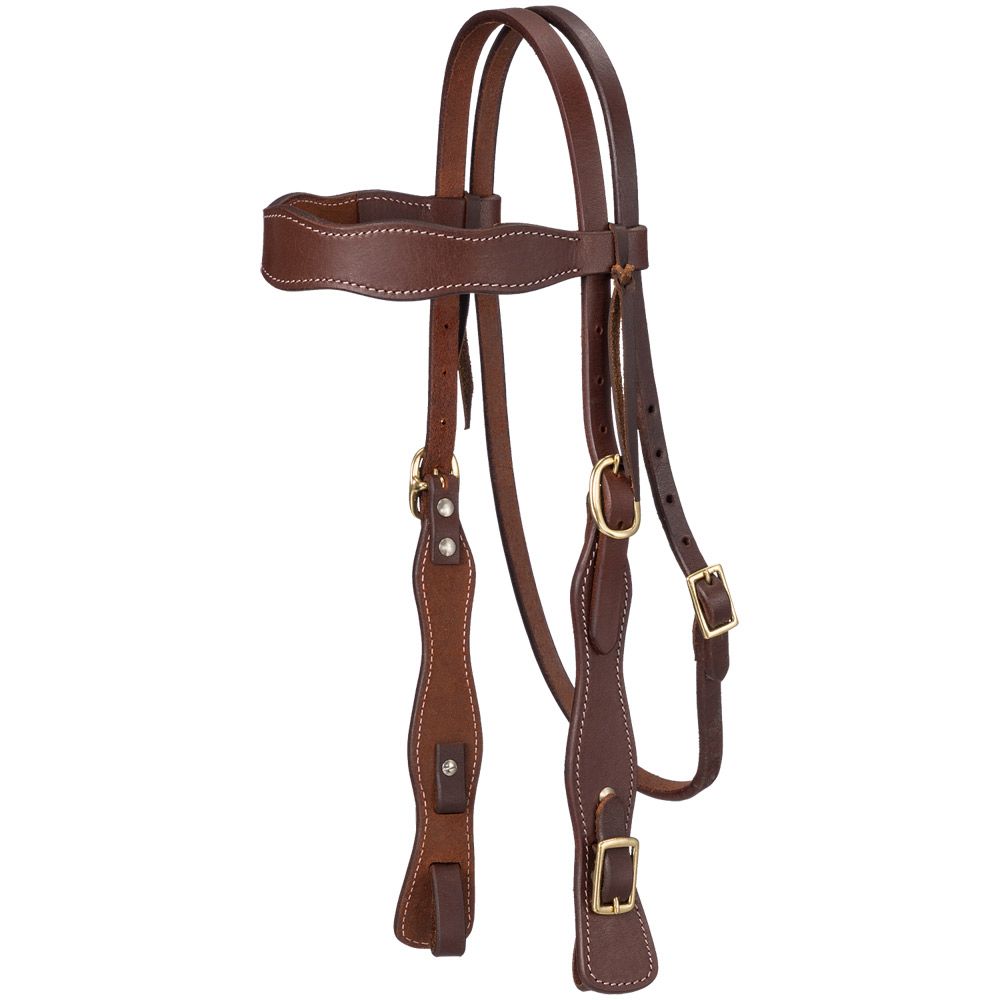 Tough1 Harness Leather Buckaroo Headstall 3 Tough1 Harness Leather Buckaroo Headstall