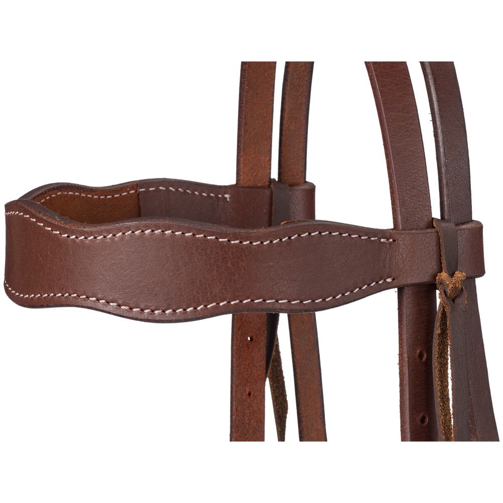 Tough1 Harness Leather Buckaroo Headstall 5 Tough1 Harness Leather Buckaroo Headstall - Image 3