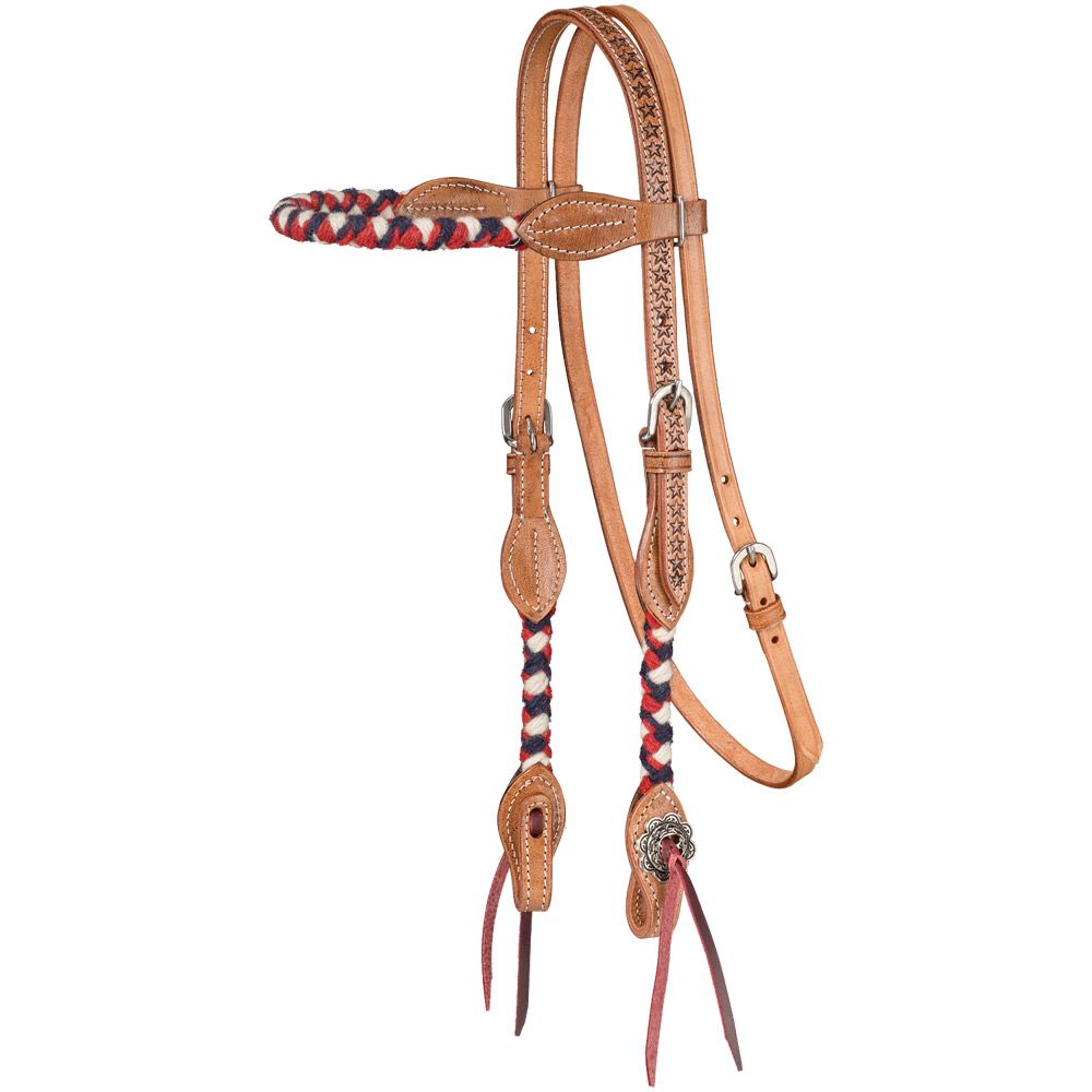 Tough1 Wool String Browband Headstall 12 Tough1 Wool String Browband Headstall - Image 10
