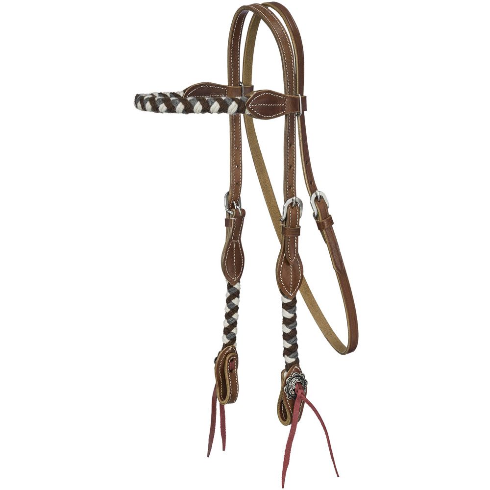 Tough1 Wool String Browband Headstall 5 Tough1 Wool String Browband Headstall - Image 3