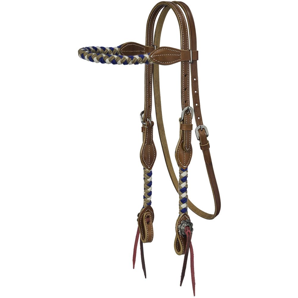 Tough1 Wool String Browband Headstall 9 Tough1 Wool String Browband Headstall - Image 7