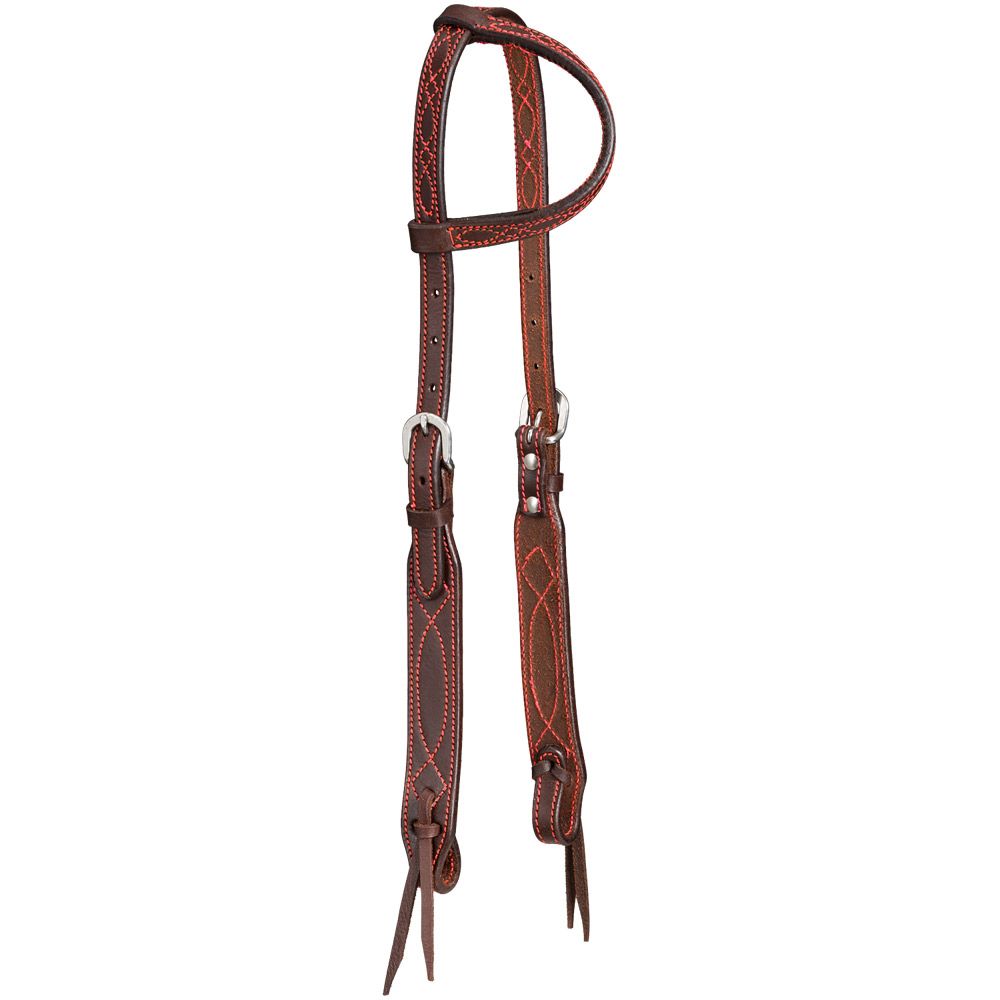 Tough1 Colored Thread Single Ear Headstall 3 Tough1 Colored Thread Single Ear Headstall