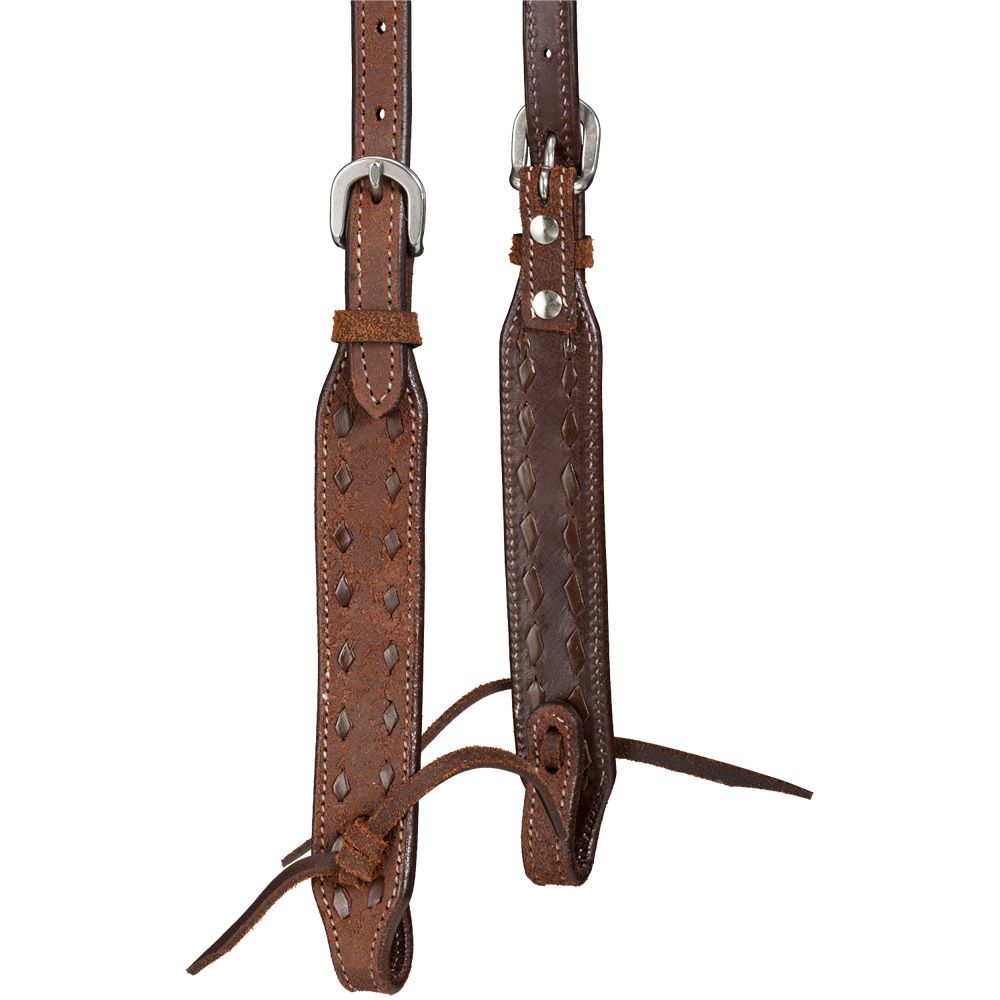 Tough1 Brown Buckstitch Single Ear Headstall 3 Tough1 Brown Buckstitch Single Ear Headstall - Image 2