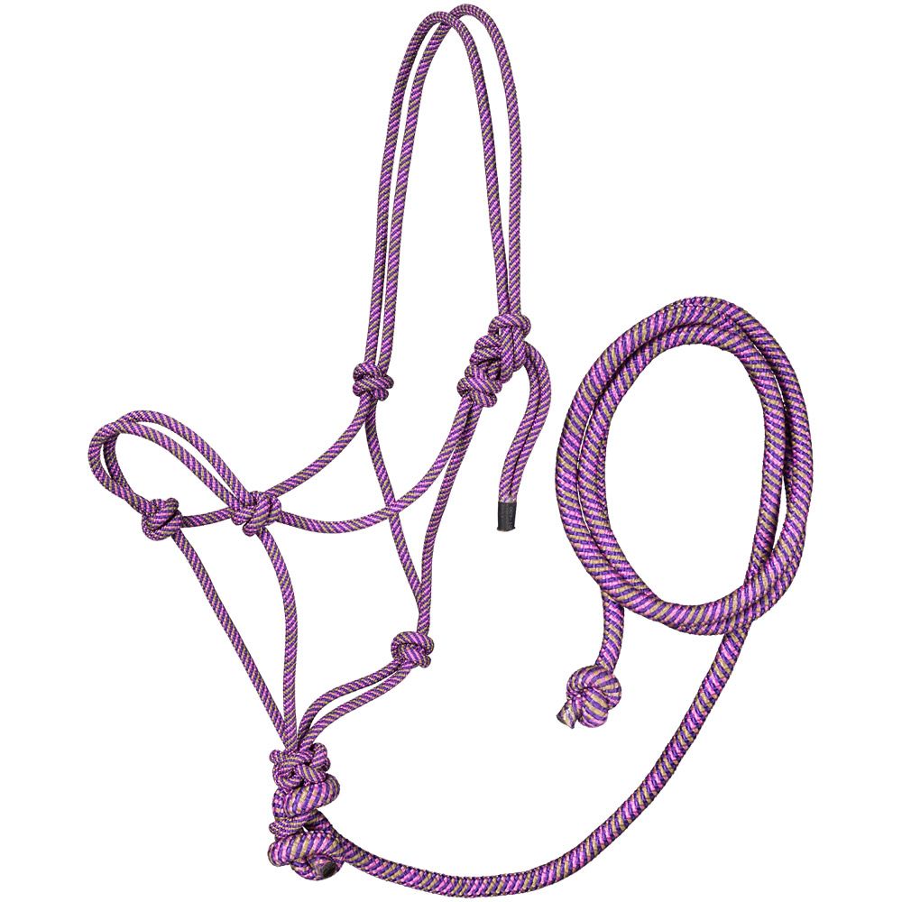 Tough1 Tri-Color Rope Halter with Lead 3 Tough1 Tri-Color Rope Halter with Lead
