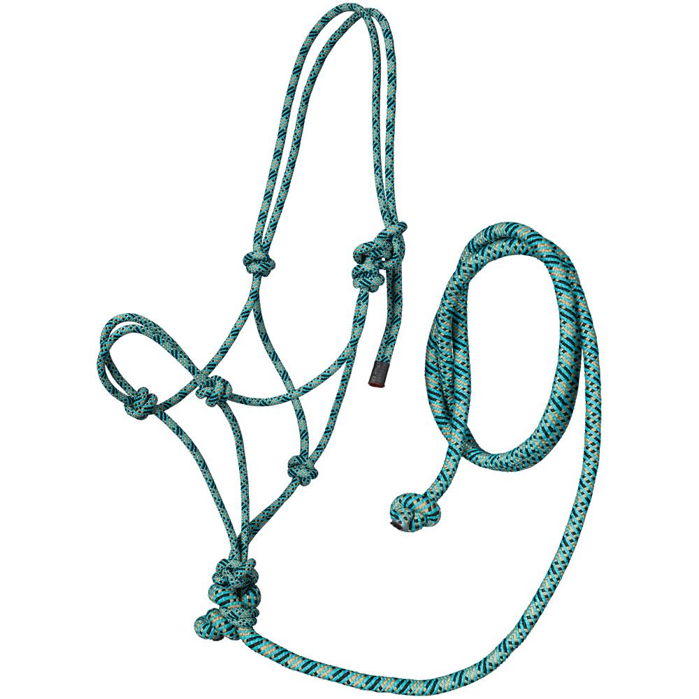 Tough1 Tri-Color Rope Halter with Lead 5 Tough1 Tri-Color Rope Halter with Lead - Image 3