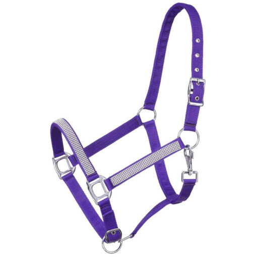 Tough 1 Adjustable Nylon Halter with Crystals