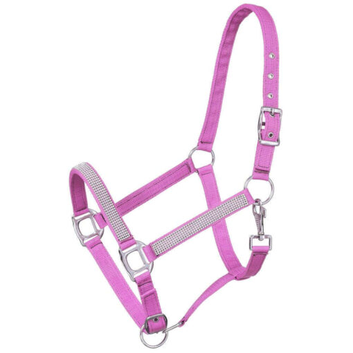 Tough 1 Adjustable Nylon Halter with Crystals
