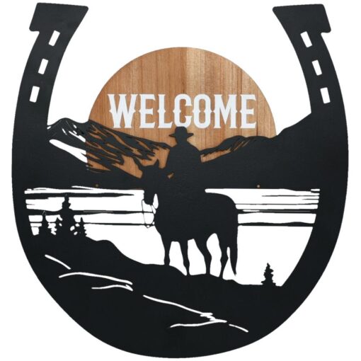 Cowboy Horseshoe Wall Art