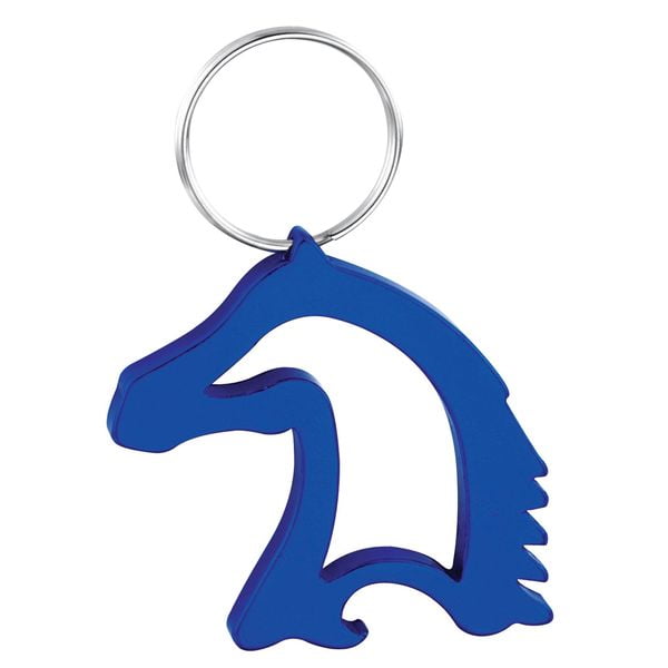 JTI Gift Corral Blue Aluminum Horse Head Keychain/Bottle Opener horsey gifts 