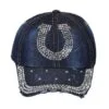 AWST International Denim & Silver Bling Horseshoe Cap 2 AWST International Denim & Silver Bling Horseshoe Cap