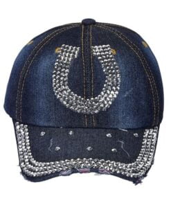 AWST International Denim & Silver Bling Horseshoe Cap