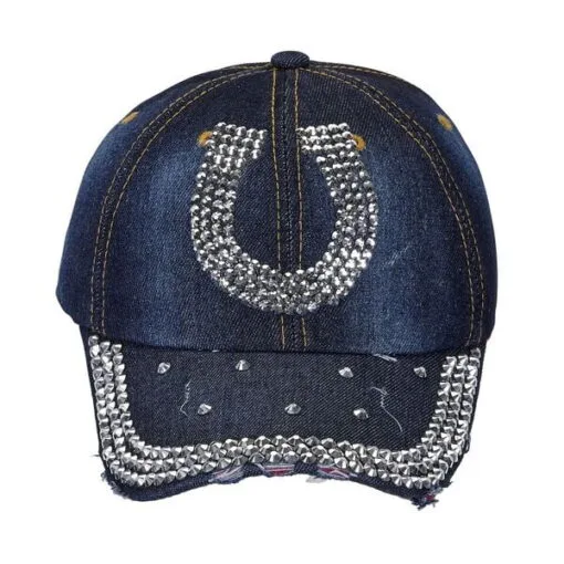 AWST International Denim & Silver Bling Horseshoe Cap