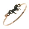AWST International Galloping Horse Bangle Bracelet Patina