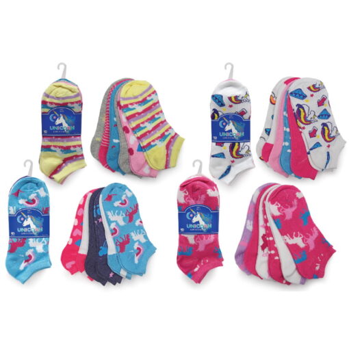 AWST International Ladies Unicorn Assorted Socks - 6 Pack