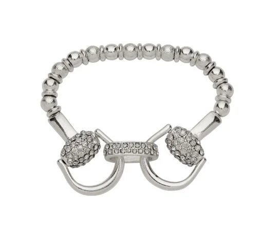 AWST International Rhinestone Snaffle Bit Bracelet