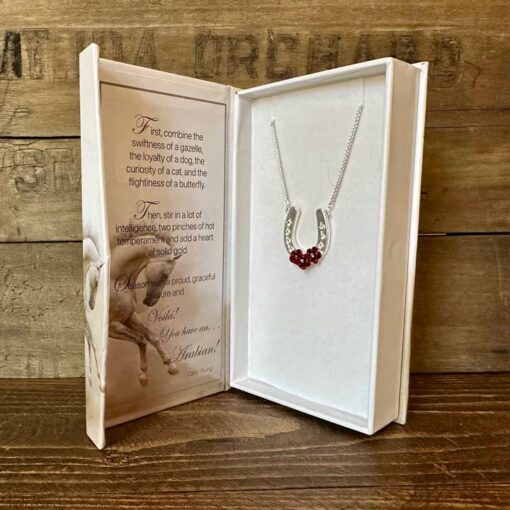 Horseshoe with Roses/Arabian Horse Lovers Necklace Jewelry