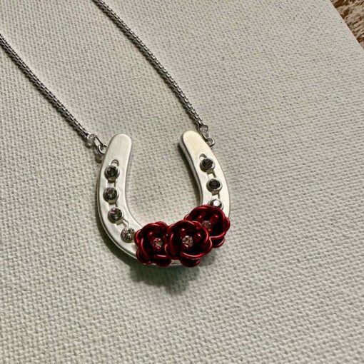 Horseshoe with Roses/Arabian Horse Lovers Necklace Jewelry 12 Arabian Horse Lovers Necklace Jewelry2