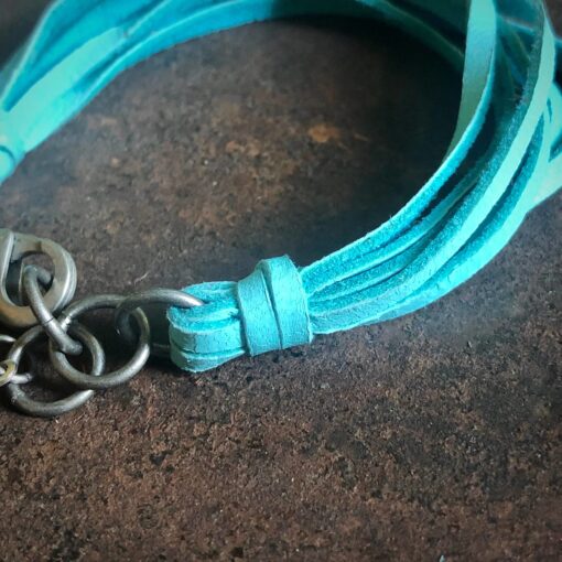 Astali Roadhouse Collection Leather 7-Strand Bracelet Turquoise & Silver 24 Astali Roadhouse Collection Leather 7 Strand Bracelet Turquoise Silver 2 scaled 1