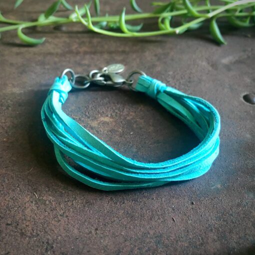 Astali Roadhouse Collection Leather 7-Strand Bracelet Turquoise & Silver 20 Astali Roadhouse Collection Leather 7 Strand Bracelet Turquoise Silver 6 scaled 1