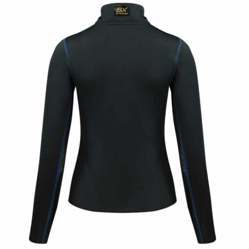 B Vertigo Roxane Women's Long Sleeve Zip Polo Shirt 15 B Vertigo Roxane Womens Long Sleeve Zip Polo Shirt Navy