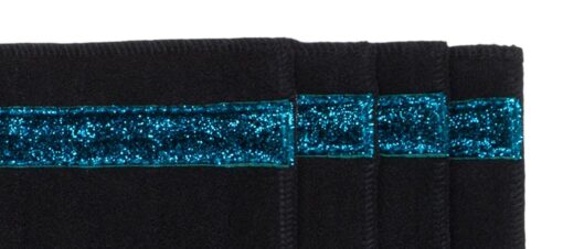Equito Bandage Liners with Turquoise Glitter Bands