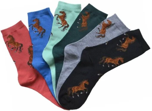 Bay Running Horse Socks