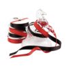 Black Ribbon with Red Stitching