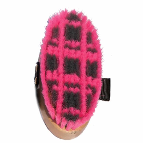 Brushes with Check Pattern Large Block Pink