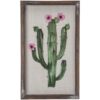 Cactus with Flowers Wall Canvas