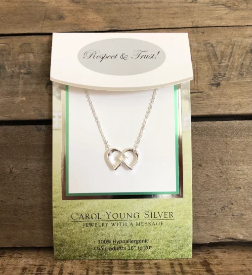 Carol Young Silver Stirrup Necklace