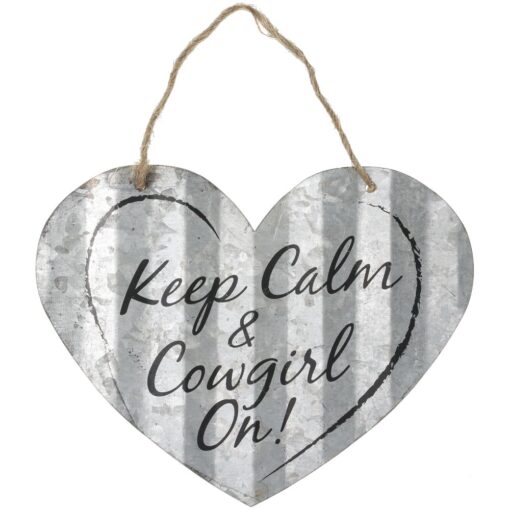 Corrugated Metal Heart Sign 5"