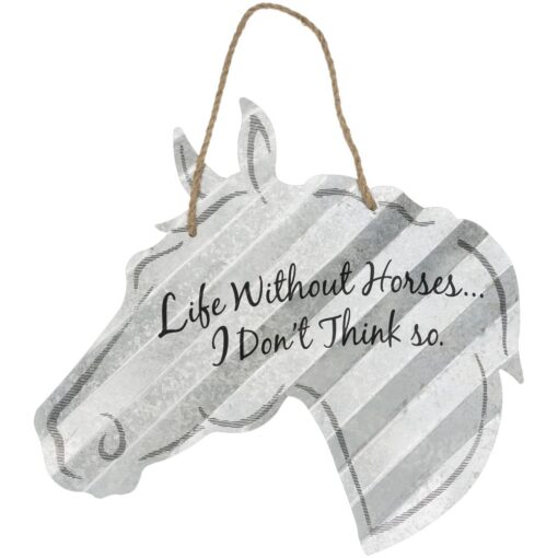 Corrugated Metal Horse Sign 20"