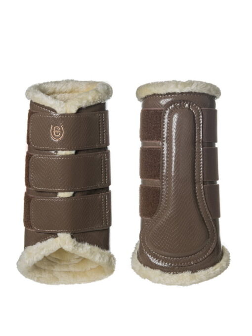 Equestrian Stockholm Champagne Brushing Boots Back