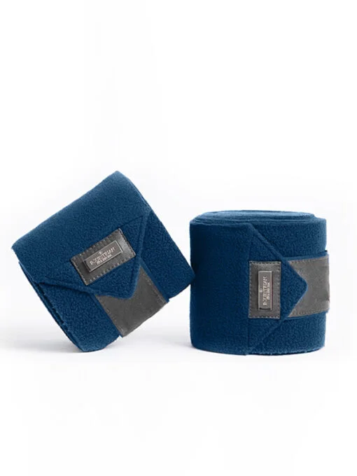 Equestrian Stockholm Fleece Polo Wrap Bandages Moroccan Blue