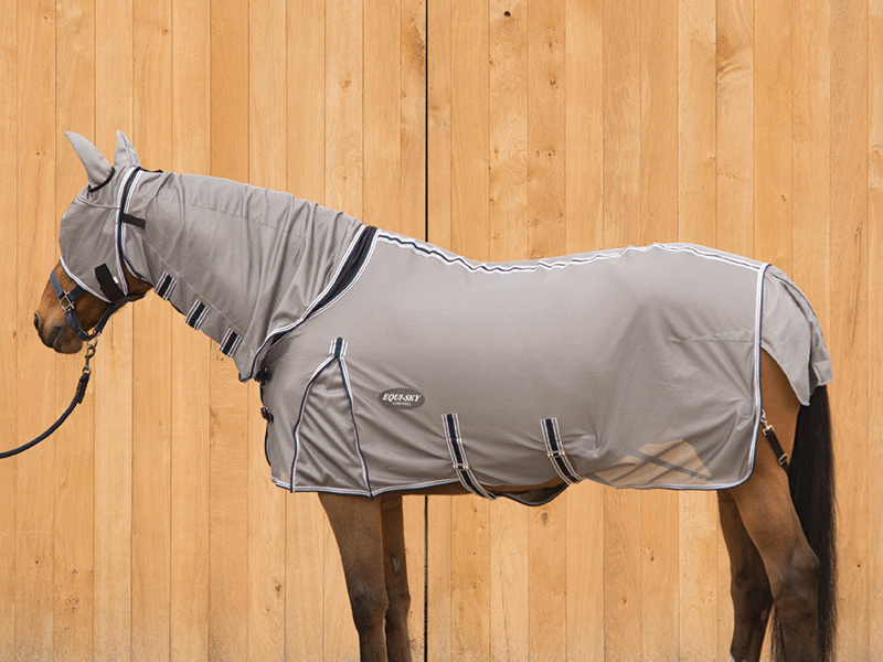 Tough-1 Contour Woven Poly Mesh Fly Sheet with Neck Cover and Fly Mask 