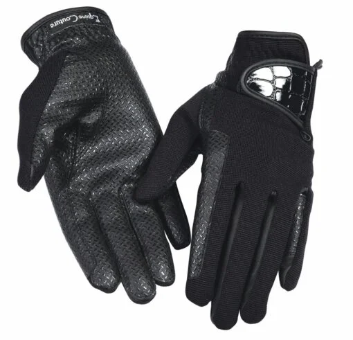 Equine Couture Ladies Grippy Riding Gloves w/ Alligator