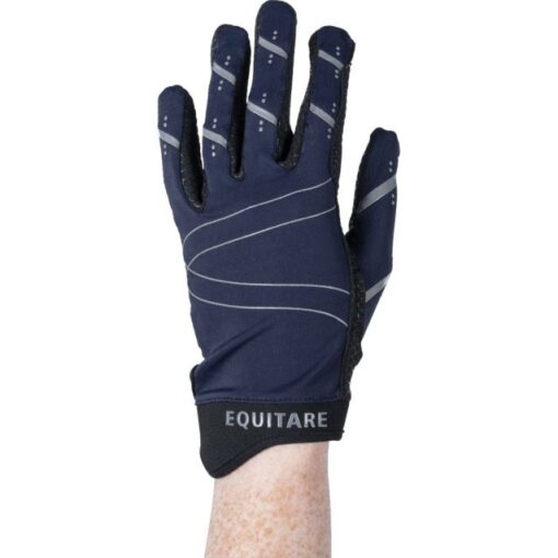 Equitare Lycra Grip Riding Gloves Navy Blue1