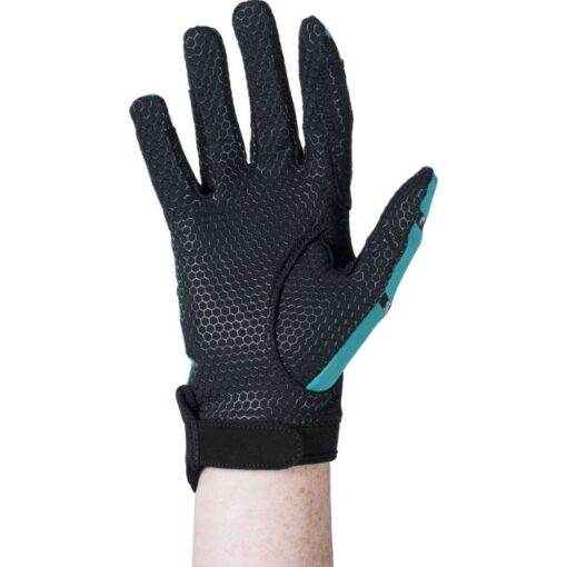 Equitare Lycra Grip Riding Gloves Teal1 1