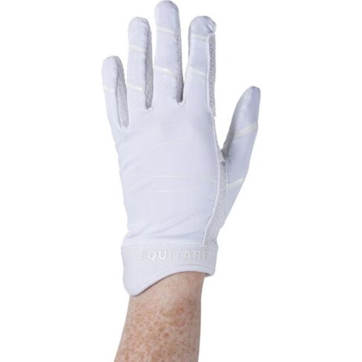 Equitare Lycra Grip Riding Gloves White1