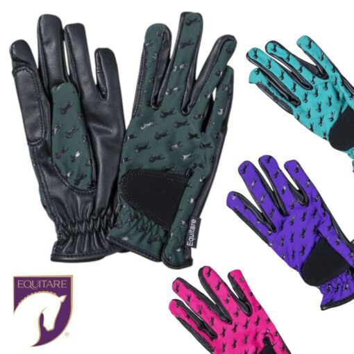 Equitare Youth Lycra Grip Riding Gloves