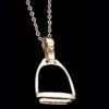 Exselle English Stirrup Iron Pendant 2 Exselle English Stirrup Iron Pendant Gold Plate