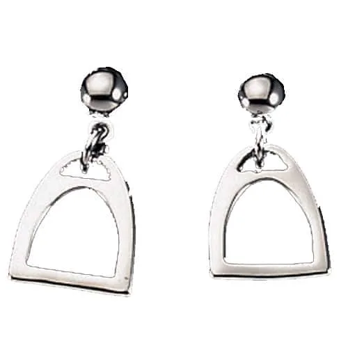 Exselle Stirrup Earrings Smooth 5 Exselle Stirrup Earrings Smooth Platinum Plate
