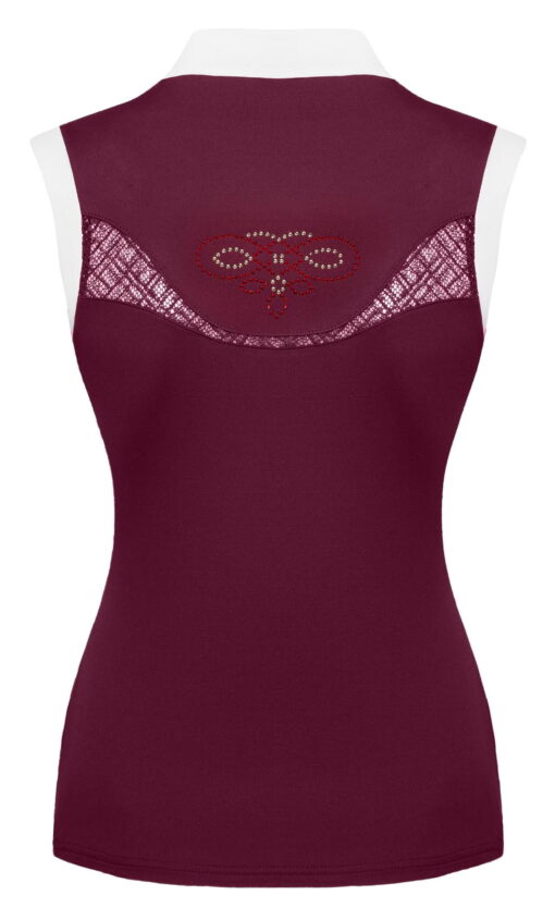 Fair Play Cecile Rose Gold Competition Shirt Sleeveless Burgundy2