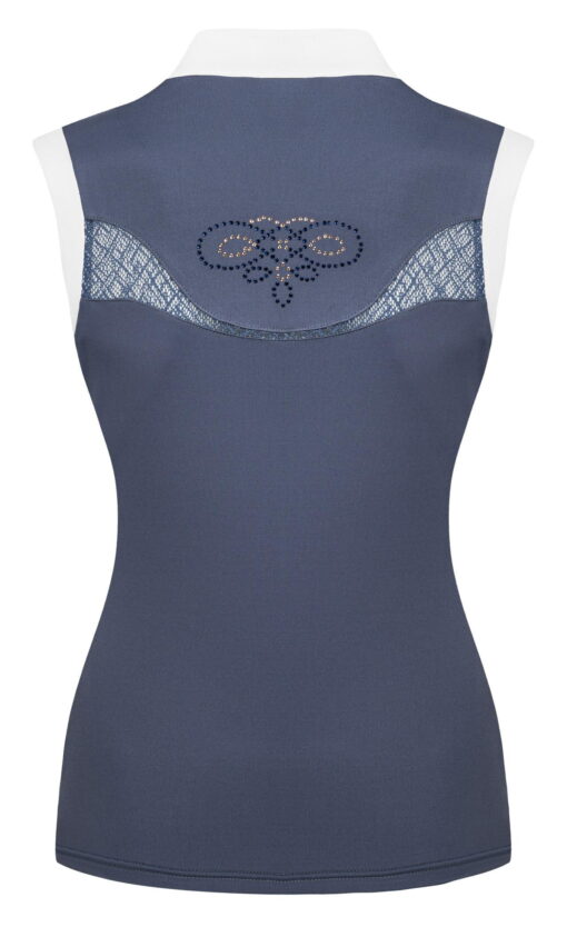 Fair Play Cecile Rose Gold Competition Shirt Sleeveless Steel Blue2