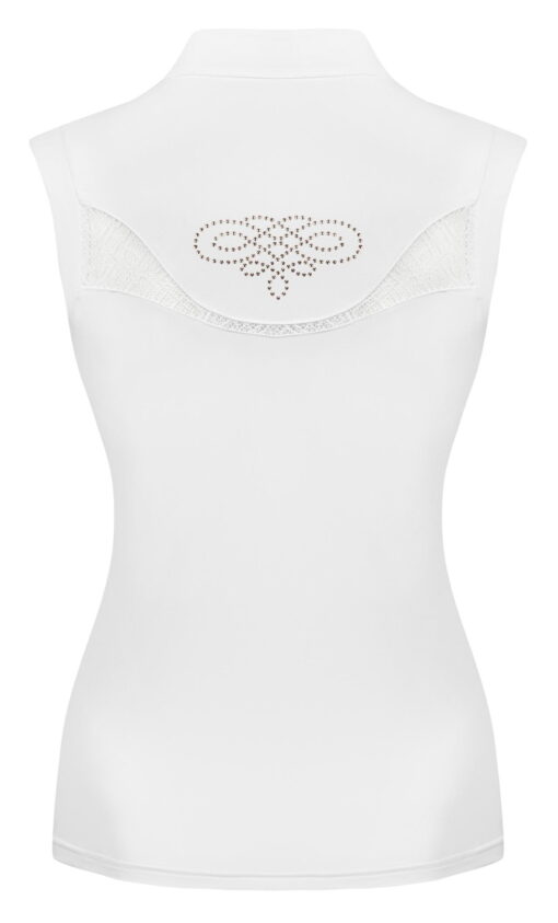 Fair Play Cecile Rose Gold Competition Shirt Sleeveless White2